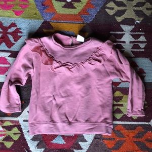 Zara girls sweatshirt with ruffle